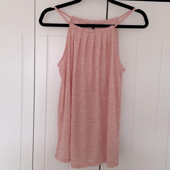 RW&Co Linen Blend Halter Top in Pink | Size S - Picture 5 of 6
